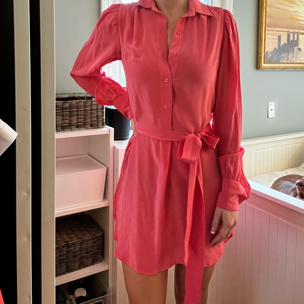 BCBG, XXS, coral dress